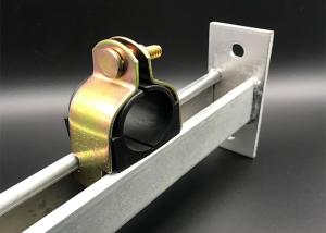 China HDG Insulated Strut Cushion Clamps 0.37 Inch Pipe Tube Gold Zinc wholesale