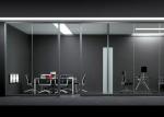 Transparent Glass Partition Wall European Style Office Partition Wall Easy