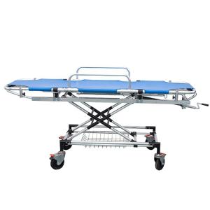China Blue Aluminum Alloy Emergency Ambulance Stretcher Bed For First Aid wholesale