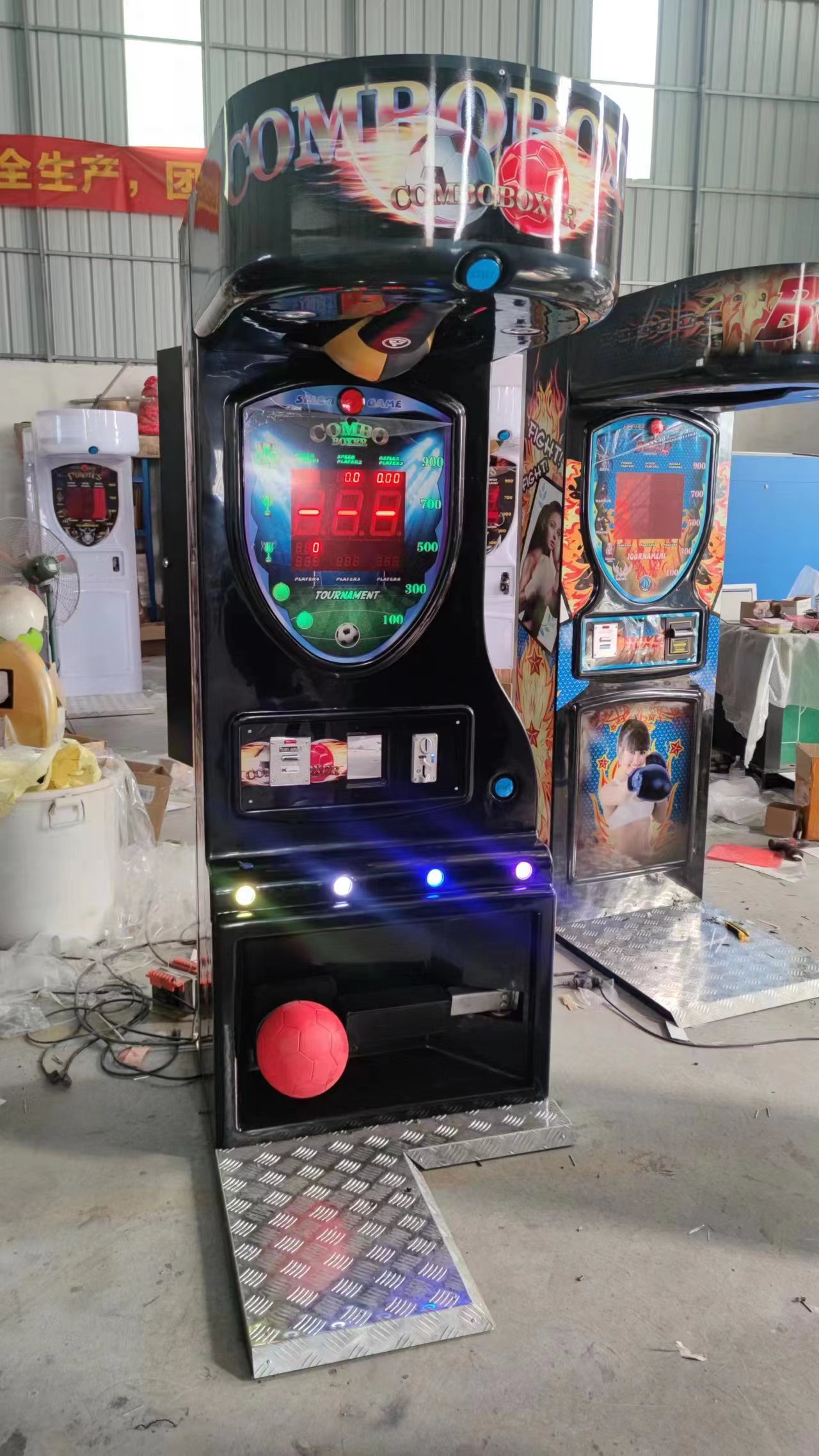 Custom Coin Operated Punch Ball Machine Boxing Hit Machine Indoor Adults Sport Games