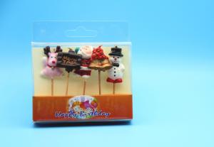 China Pretty Christmas Shaped Cute Birthday Candles , Fancy Birthday Cake Candles wholesale