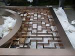 SUS 304 201 Stainless Steel Golden Panel Laser Cut Restaurant Wall Divider Steel