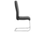Luxury 107cm 58cm Black Leatherette Dining Chairs