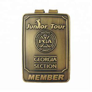China Wholesale promotion gold metal money clips with customized logo wholesale