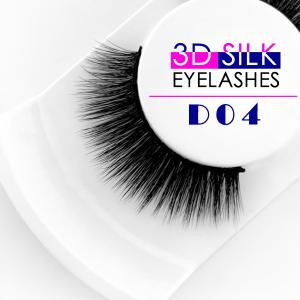 China Natural Black 3D Silk Eyelashes High Flexibility 100% Handmade Craft wholesale