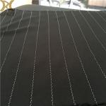 Elegant Women Dress 95% Polyester 5% Viscose Plain Stripes Fabric For Woolen