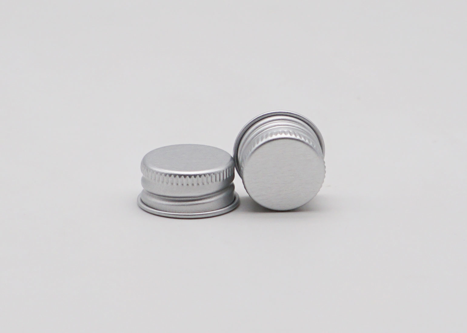 20mm Silver Aluminum Plastic Screw Cap For Pill Bottles