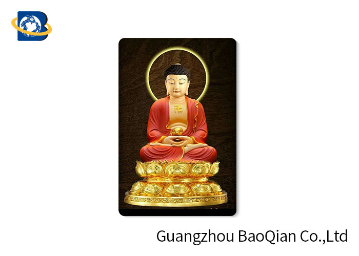 Buddha Religion Premium 3D Lenticular Card PET / PP Motion Effect Printing Figure