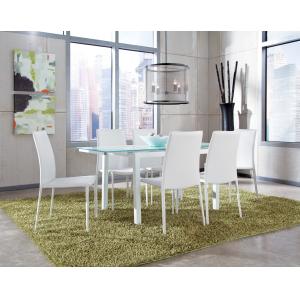 China Contemporary GLASS Top Dining Table for DINING ROOM Furniture Needs wholesale