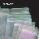 Transparent Holographic Packaging Bag Laser Clear Zipper Food Grade Bag
