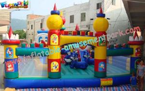 China OEM Safety Inflatable Amusement Park Play Structures 14L x 7W x 5H Meter wholesale