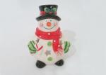 Strong Dolomite Snowman Tealight Holder , Ceramic Christmas Candle Holders