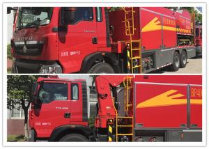 China Wireless Control Water Supply Fire Brigade Truck / Fire Fighting Vehicles 294kw wholesale