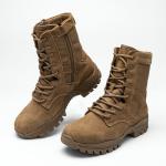 Full Grain Leather Brown Combat Military Boots Winter Mountaineering Boots