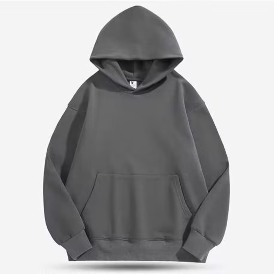 Streetwear 500g Heavyweight Men'S Lamb Hooded Sweatshirt Fleece-Lined Oversized Mens