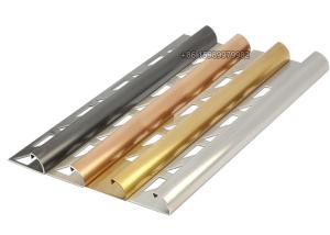 China Chrome Quadrant Round Stainless Steel Tile Edge Trim Around Window wholesale