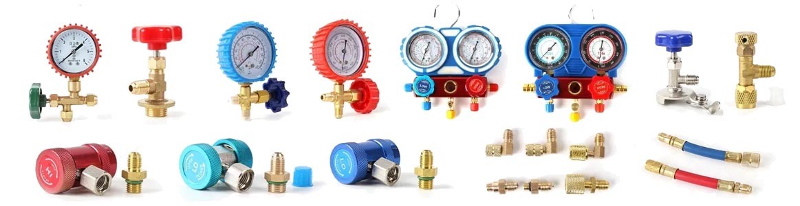 Single Manifold Refrigerant Gauge Set Commercial Refrigeration Repair Parts for R410A
