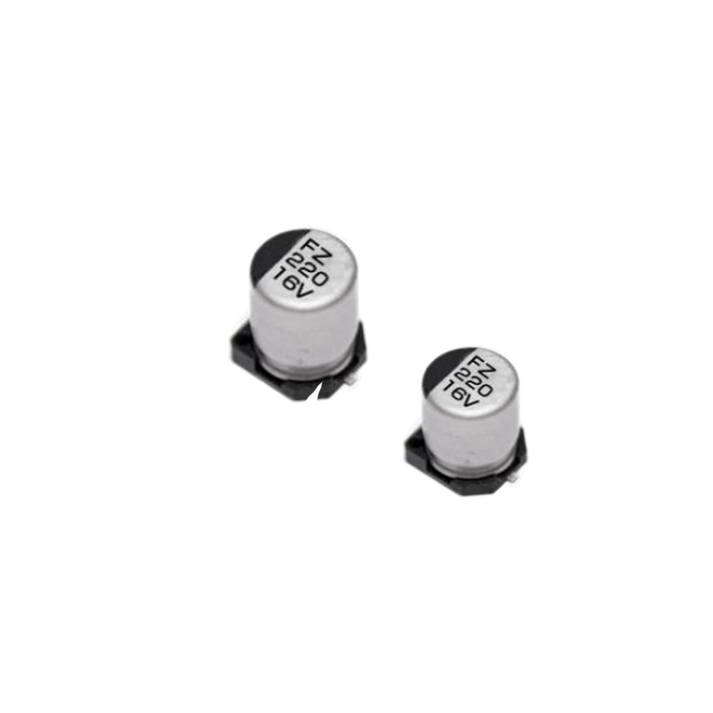 Low Impedance SMD Aluminum Electrolytic Capacitor 220uF 16V For Reflow Soldering