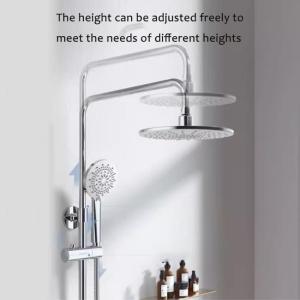 China Wall Mounted Round Faucet Shower Set Pressurized Shower Head For Household Bathroom wholesale