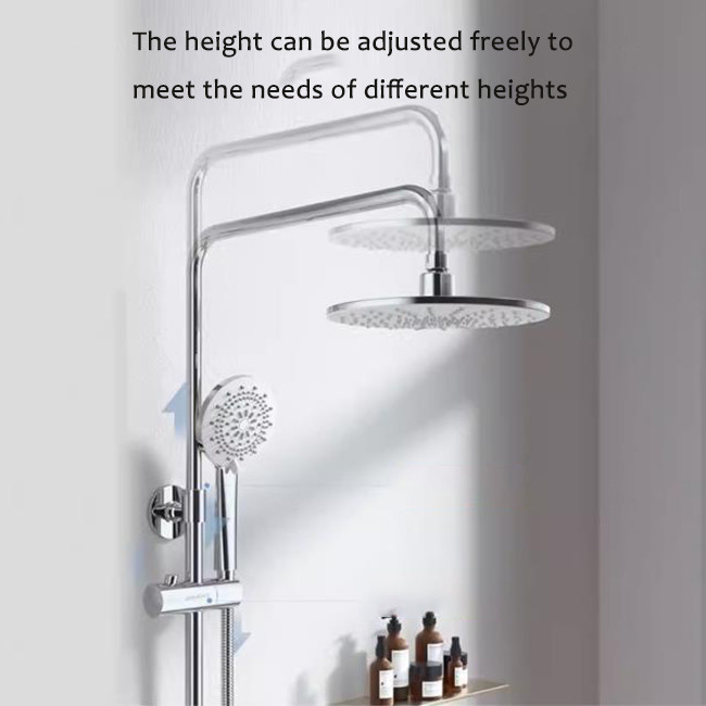 Wall Mounted Round Faucet Shower Set Pressurized Shower Head For Household Bathroom