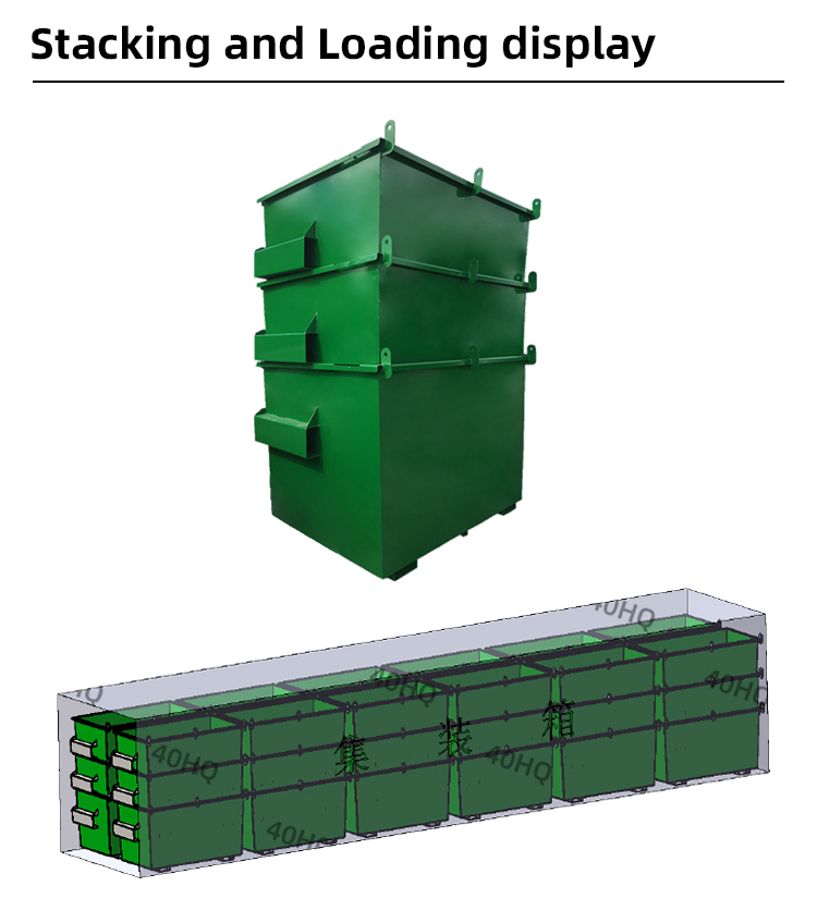 Waste Treatment Front Lift Bin Skip Bins Front Load Garbage Bins Customized