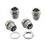 Board Male M12 4 Pin Aircraft Connector Waterproof Aviation Plug