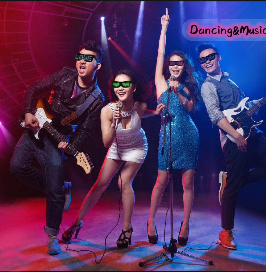 High Power LED Glowing Glasses For Christmas Party Support Multi Languages