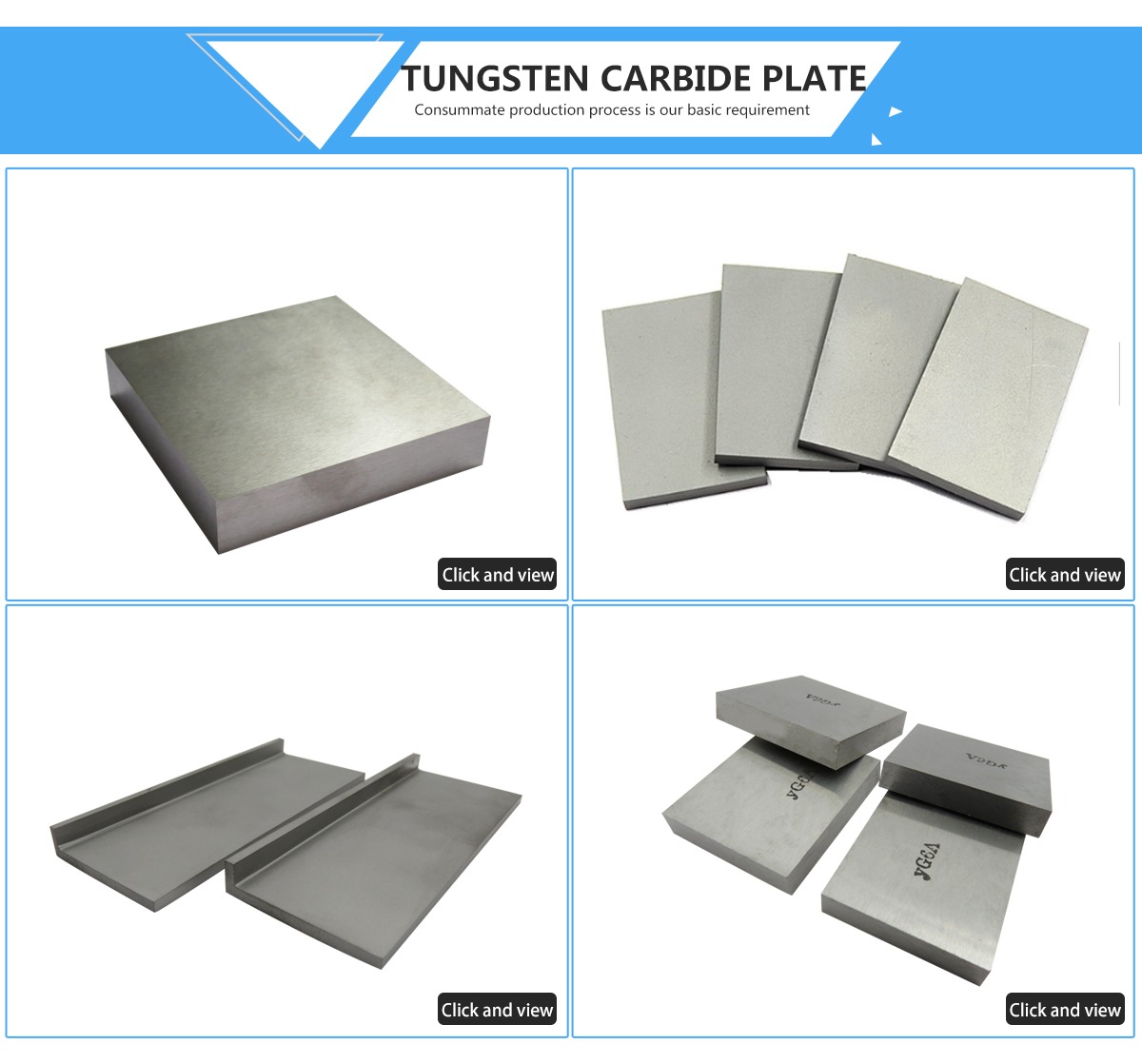 Smooth Surface Tungsten Carbide Wear Plates Low Maintenance Multi Functional