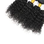 8A Natural Black Water Wave Human Hair Weave 4 Bundles Customized Length