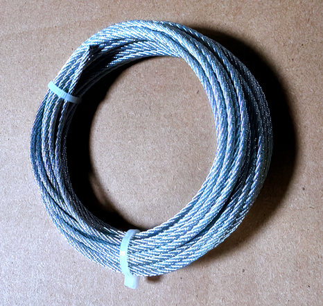 2.0mm 6m 7x7 Structure Galvanized Steel Wire Rope for Safe Protection