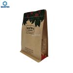 Printed Square Bottom Laminated 500g Kraft Paper Coffee Bags