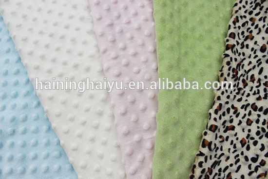 embossing minky fabric velboa