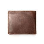 Top Grain Real Leather Vintage Designer Slim Laser Engraving RFID Men's Leather