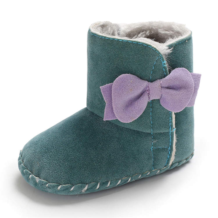 2019 winter warm cotton cute Bowknot 0-2 years girls Outdoor baby booties