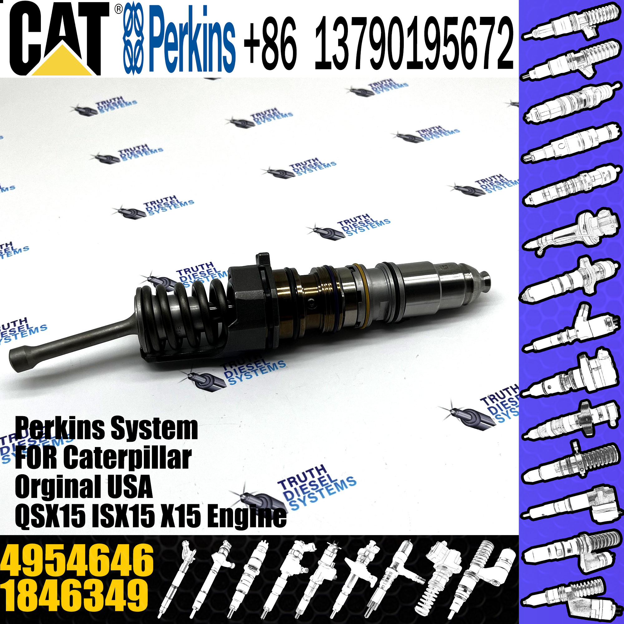 CUMMINS QSX Diesel Engine Injector 1846349 570015 579258 In Fuel Injection System