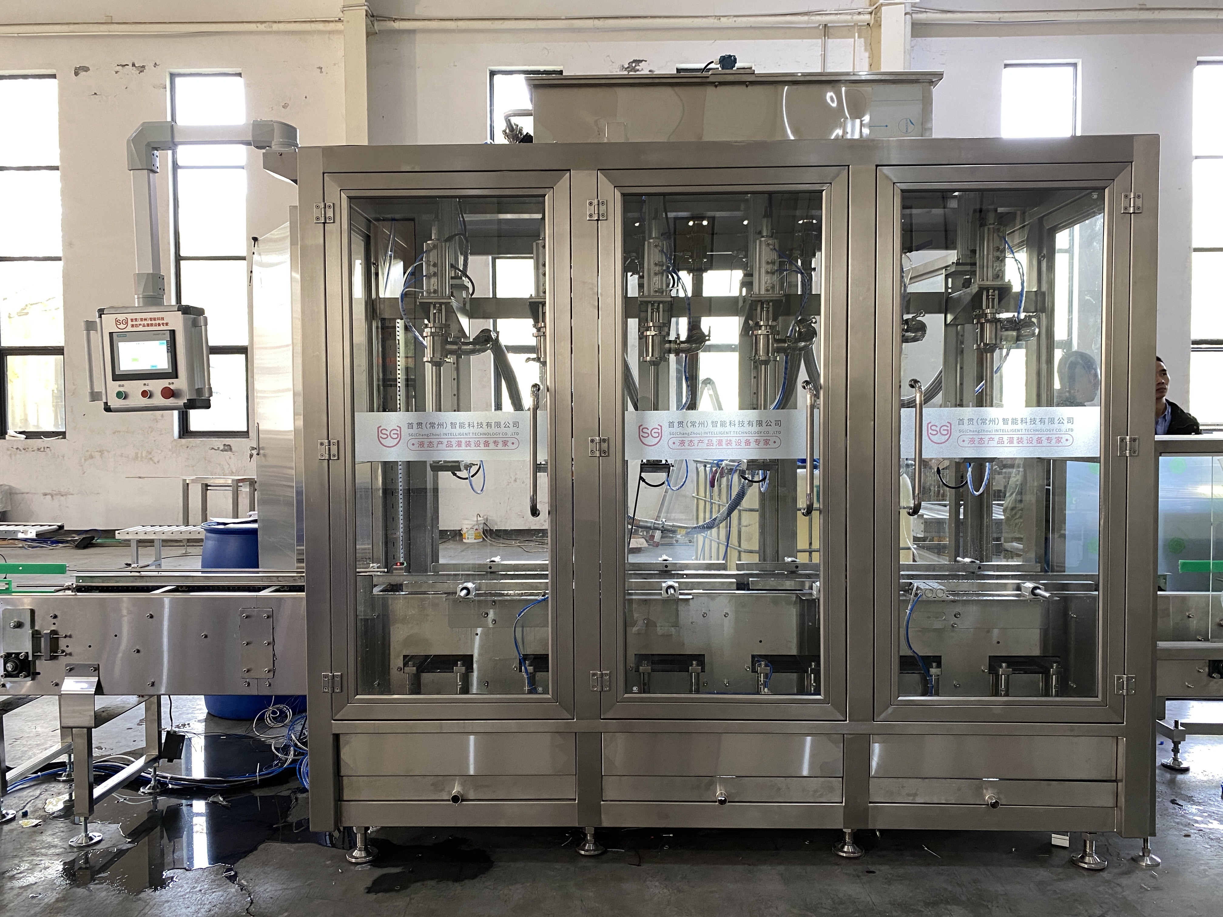 Speed Automatic Piston Filling Machine With Screw Capping System And Low Air Consumption