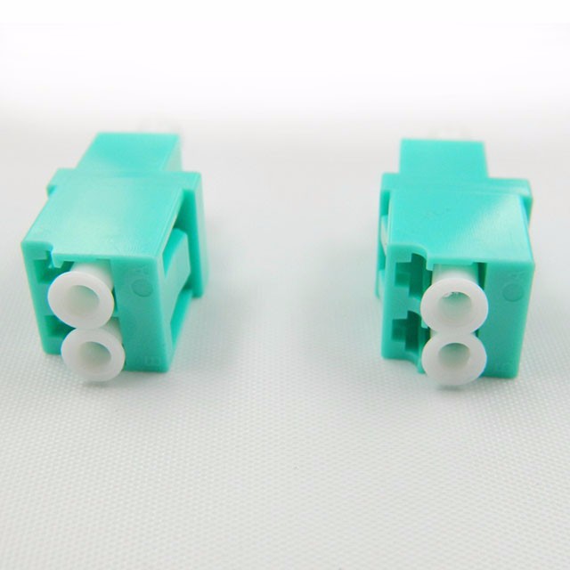 LC duplex high low type fiber optic adapter