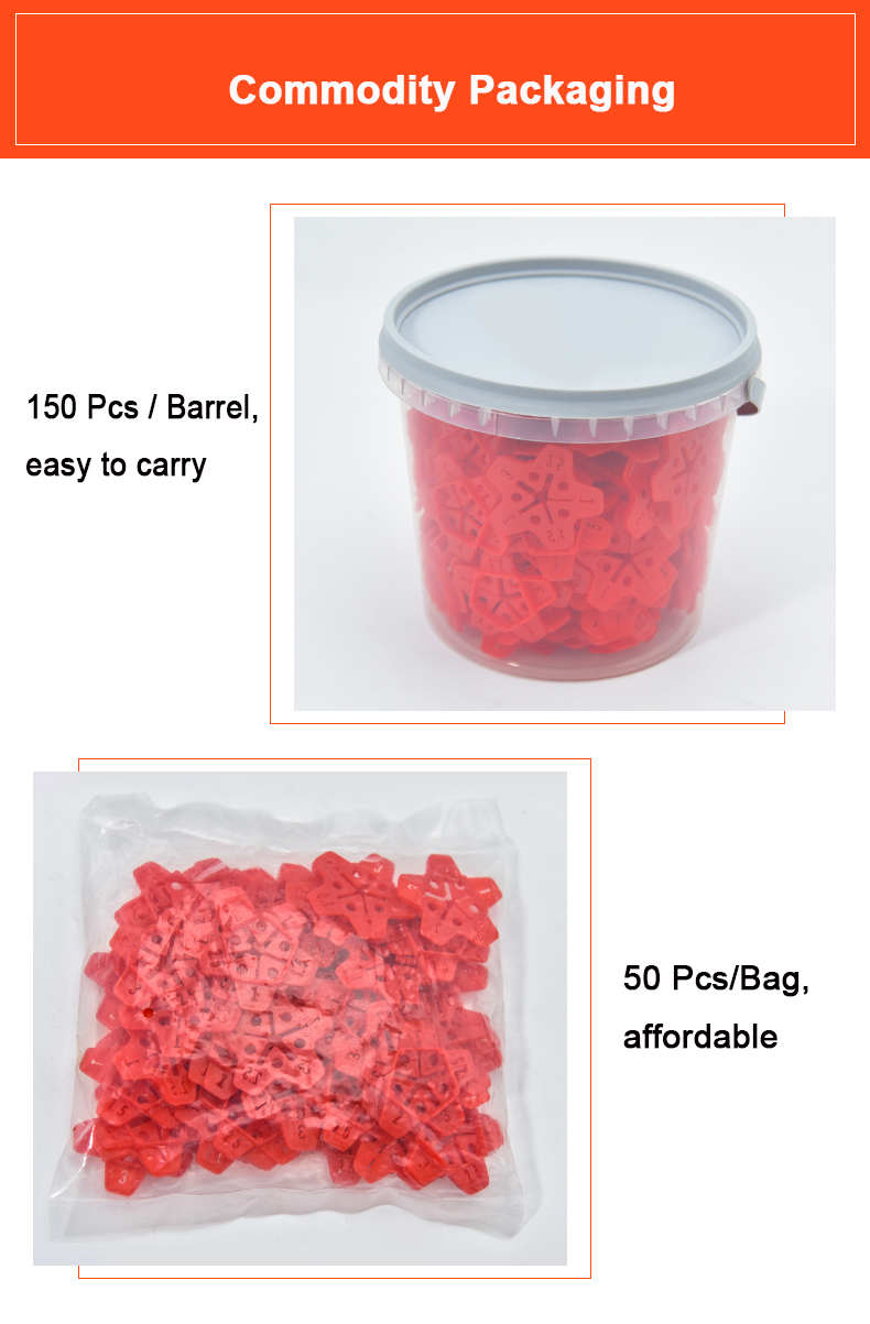 Star Multi Size Tile Spacer, Star Multifunction Tile Clips, Five Size Spacers Tile leveling System Tiling Tool