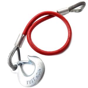 China Red Safety Steel Wire Rope Sling With Stainless Steel Eye Hook For Trailer wholesale