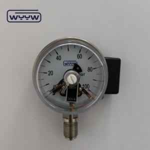 China 60mm black steel air standard electric contact pressure gauge wholesale