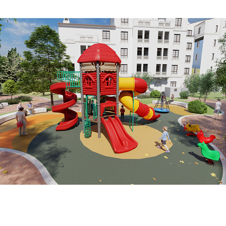 Galvanized Steel Pipes Outdoor Plastic Slide 304 Stainless For Kids
