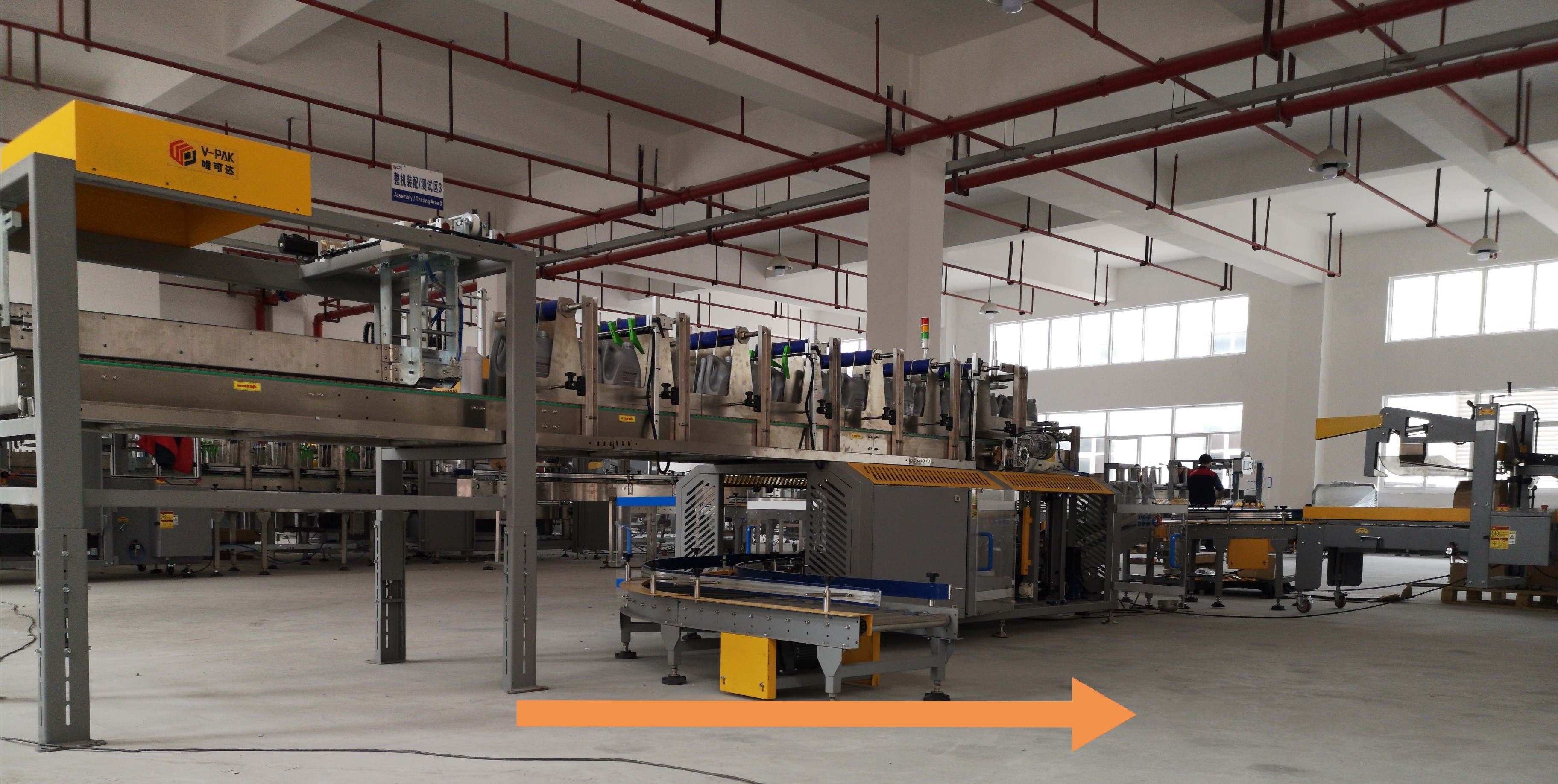 Automated Bottle Case Packer Machines Fast Speed With Compact Footprint