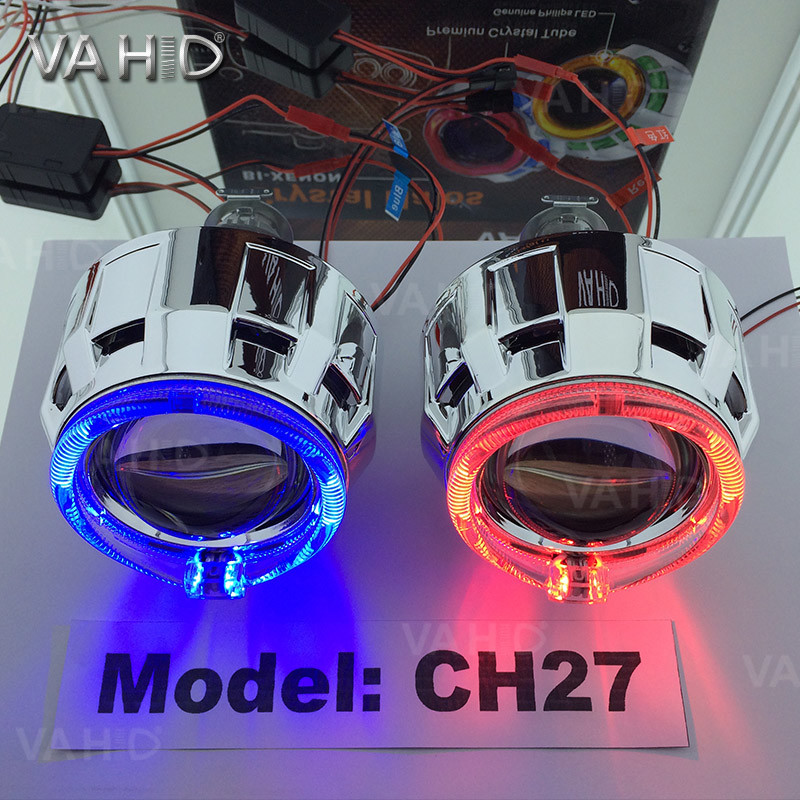 CH27 2.5inch Round Crystal angel eye Bixenon Car hid xenon projector kit