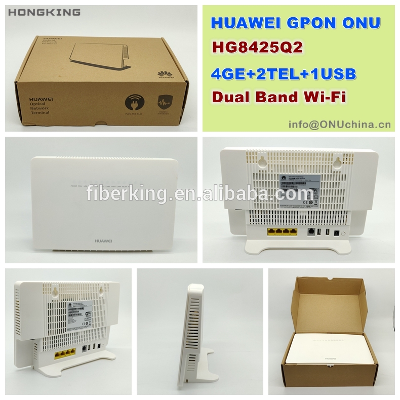 FTTH modem router HG8245Q2 HUAWEI GPON dual band dualWiFi ONU ONT Routing type 4GE+2TEL+USB same function as HG8245U