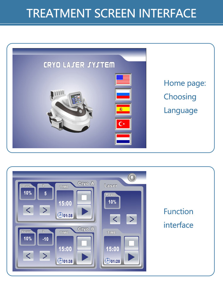LF-233 2 in 1 Portable cryolipolysis lipo laser freezing cryo Fat reduce Device