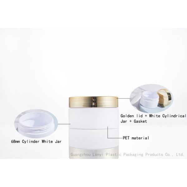 White Clear Cylinder 3.38OZ 100ml Plastic Cosmetic Jars