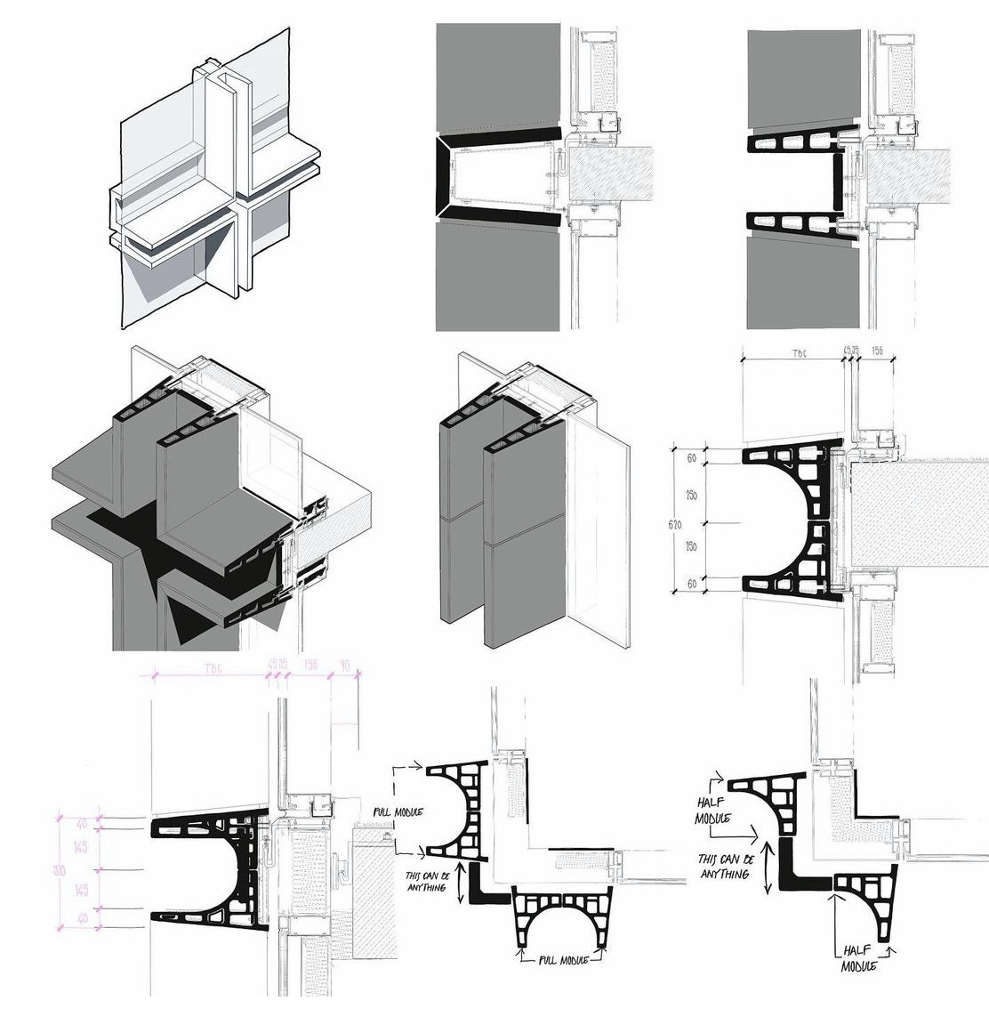 OEM Thermal break soundproof Curtain Wall Aluminum Profile For Glass Wall
