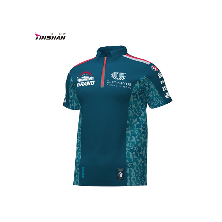 All Over Print Racing Teamwear Polo Shirt for Men OEM Designs S/M/L/XL