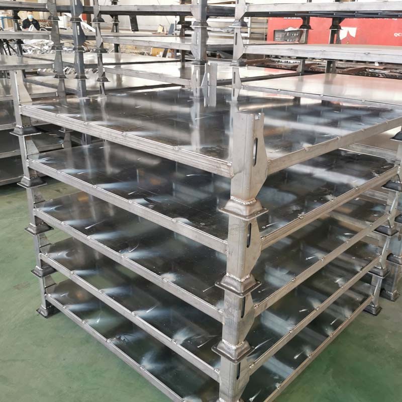 Industrial Warehouse Grid Metal Pallet Box With Foldable And Multiple Colors
