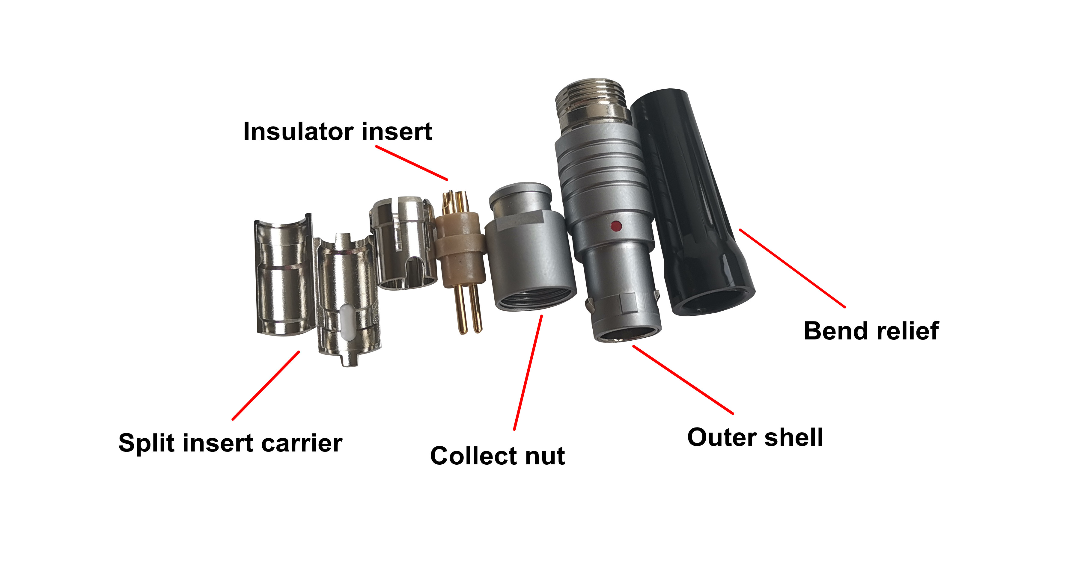 Male Female Circular Push Pull Connectors 2 Pin Threaded Coupling